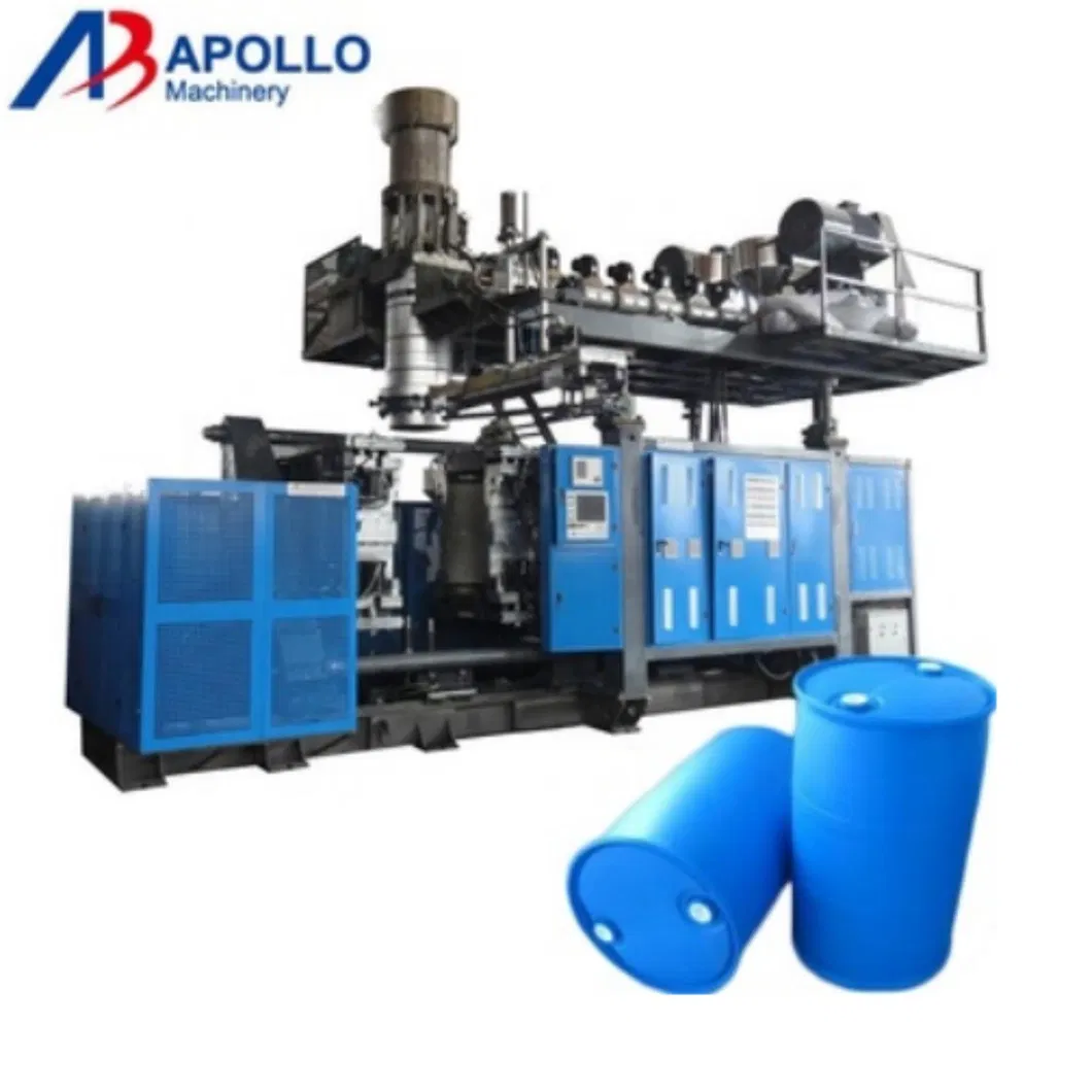China 200L~220L HDPE Plastic Drums Blow Molding Machine From Apollo